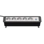 Kindermann CP Office Desk 6-Fold 5x Schuko 1x USB-C PD 60W toiteplokk klambriga