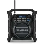 Sangean U-4 DBT+ (Utility 40) kaasaskantav DAB+/FM-raadio Bluetoothiga, must
