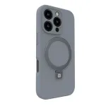 Evelatus Apple iPhone 16 Pro Premium MagSafe with Stand Soft Touch Silicone Case Silver