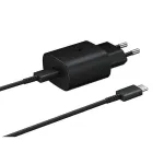 Samsung EP-TA800EBE + EP-DG980BBE 25W reisilaadija ja USB-C&ndash;USB-C andmekaabel must (hulgipakend)
