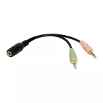 Helikaabel LogiLink CA0020 0,15 m 3,5 mm 2x3,5 mm Must
