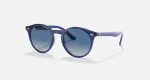Ray-Ban Junior RJ9064S447062 Laste p&auml;ikeseprillid, l&auml;bipaistev sinine raam, hall gradientl&auml;&auml;ts, 44 mm