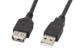 USB-kaabel Lanberg CA-USBE-10CC-0030-BK 3m USB 2.0 Must
