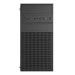 Akyga AK19BK Micro Tower arvutikorpus, Micro ATX / Mini ITX, USB-C + USB 3.0 + 2x USB 2.0, toiteplokita, must