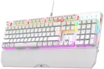 Rampage KB-R86 UMBRA mehaaniline klaviatuur, valge, Outemu Blue l&uuml;litid, RGB taustvalgustus, USB-juhtmega