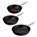 Tefal Experience alumiiniumist pannide komplekt, 3-osaline, must, 20/24/28 cm