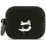 Karl Lagerfeld Silikoonist Choupette pea 3D &uuml;mbris AirPods Pro 3 jaoks - must