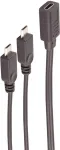 SHIVERPEAKS BS13-20021 USB-C - 2x Micro-USB B jaoturkaabel 0,3m must