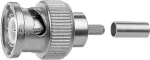 Teleg&auml;rtner BNC-krimpside G01 50 Ohm, krimp/krimp, professionaalne, A0205, RG-58 C/U, Belden YR23092, UG-1785/U jaoks, 5-pakk