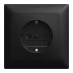 Busch-Jaeger BJ 20 EUJR-915 SCHUKO s&uuml;vispaigaldatav pistikupesa, t&auml;isplaat, ilma laiendusk&uuml;&uuml;nisteta, must matt 2CKA002011A6346