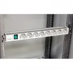 Toitejaotusseade Schneider Electric ACTASSI 1U, 19-tolline riiul, 8 Schuko pistikupesa, VDE, l&uuml;litiga