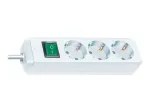 Brennenstuhl Eco-Line Steckdosenleiste mit Schalter [3-fach, wei&szlig;, 5m]