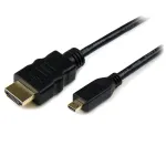 StarTech.com HDADMM50CM High Speed HDMI&ndash;Micro HDMI kaabel Ethernetiga, M/M, 0,5 m, 34 AWG, kullatud kontaktid, must
