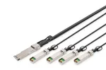 Digitus 40G QSFP+ to 4XSFP+ Direct Attach kaabel 3m