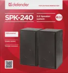 DEFENDER SPK-240 juhtmega lauak&otilde;larid, 2.0, 6 W RMS, USB-toitega, 3,5 mm, must