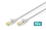 DIGITUS CAT6A S/FTP patchkaabel, 0,5 m, hall, 10 tk pakend