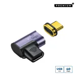 MicroConnect MC-USB4CCMF-MAGNETIC magnetiline USB-C adapter, 90&deg; nurk, USB4, USB-C isane&ndash;emane