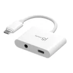 j5create JCA122 USB-C&reg; 3,5 mm heliadapter koos toiteedastusega, must