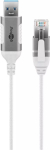 Goobay 74382 pistikuadapter USB 3.0 Type A RJ45 Valge 7.5m