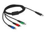 DeLOCK USB-laadimiskaabel 3 in 1 USB USB-C kuni Lightning Micro USB 1 m