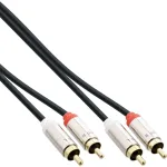 InLine &otilde;huke helikaabel 2x RCA M/M, Stereo, 3m