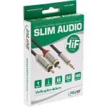 Helikaabel 3,5 mm M kuni 2x RCA M InLine Basic &otilde;huke S-99241
