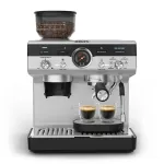 Espressomasin KRUPS XP801T poolautomaatne sisseehitatud veskiga, 3 l veepaak, 2 tassi v&auml;ljastus, must/roostevaba teras