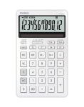 Lauakalkulaator CASIO JW-200DQ 12-kohaline tavakalkulaator, aku/p&auml;ikeseenergia, maksu- ja kasumifunktsioonid, valge