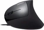 Perixx PERIMICE-513 L, Ergonoomiline hiir, vasakuk&auml;elistele, vertikaalne, must