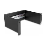 Rack-riistas DeLOCK 10-tolline DIN-liistu paneel 2U must metallist 180mm