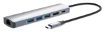 Manhattan USB-C dokk/jaotur, pordid (x6): Ethernet, HDMI, USB-A (x3) ja USB-C, toiteedastusega (PD) 100 W &ndash; vajab v&auml;list USB-C laadijat (ei kuulu komplekti). USB-toitega (v&auml;list toiteallikat pole vaja), kui PD ei kasutata