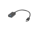 USB-kaabel Lanberg AD-OTG-UC-01 0,15 m USB 2.0 USB A USB C Must
