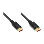 &Uuml;henduskaabel DisplayPort 1.4, 8K / UHD-2 @60Hz, kullatud kontaktid, CU, must, 5m, Good Connections&reg; (4814-050S)