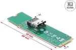 Muundur M.2 Key M &rarr; 1&times; SFF-8654 4i DELOCK 64361