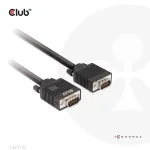 Club 3D CAC-1710 VGA-kaabel HD-15 pistik&ndash;pistik, kahesuunaline, 10 m, 1080p, must