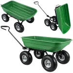 LEAN Garden Transport Cart Removable Tilting Tray Green 120 kg