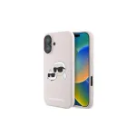 Karl Lagerfeld KLHMP16MSKCHPPLP iPhone 16 Plus 6,7 tolli roosa silikoonist k&otilde;va &uuml;mbris topeltpeade printi ja MagSafe'iga