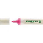 EDDING EcoLine 24 Highlighter - Pink - 10 Pieces - 2-5 mm Chisel Nib - Water-Based Ink - 90% Recycled Plastic