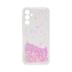 iLike Samsung Galaxy A35 Silikoonkate Water Glitter Hele Roosa