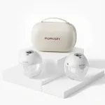 Momcozy M5 Smart Wearable Breast Pump &ndash; Shell Breast Pump | App Control, Wireless, Double, Grey