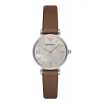 ARMANI AR1988 Naiste kvartsanaloogkell 32mm roostevabast terasest v&otilde;rkrihmaga roosa kullaga