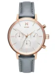 MVMT Women's Nova Chrono Watch 38mm Rose Gold Stainless Steel Green Leather D-FC01-RGGR