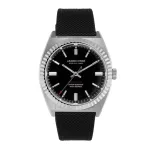 JASON HYDE MAN JH10025 40mm kvartsanaloogkell musta sihverplaadiga roostevabast terasest Milanese v&otilde;rkv&otilde;ru rihmaga