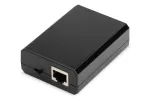 DIGITUS Gigabit PoE+ jaotur, 10/100/1000 Mbps, 24 W sisend: 802.3at PoE, v&auml;ljund: 5V/2A, 9V/2A, 12V/2A, plastkorpus, must