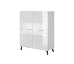 Riiulikapp cama meble ABETO 100,5 x 40 x 121,5 cm valge/l&auml;ikvalge, p&otilde;randal seisev seinakapp