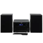 Mini Hi‑Fi stereos&uuml;steem Adler AD 1917 &mdash; Bluetooth V5.3, CD/USB/MP3, 2&times;25W RMS, FM-tuuner, 4‑ribaline ekvalaiser, AUX, must