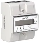 Virone EM-3 kolmefaasiline energiam&otilde;&otilde;tur, 80A, 3 moodulit, DIN-liist TH-35mm