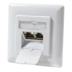 DSIT Flush-Mount Cat. 6a Class EA varjestatud v&otilde;rgupistikupesa, 2 x RJ45, valge