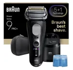 Fooliumhabemeajaja Braun Series 9 Pro+ 9660CC must h&otilde;bedane roostevaba teras
