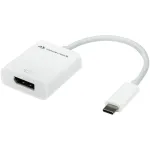 USB-adapter, USB-C-pistik > DisplayPort-pesa (valge, 11 cm)